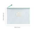 thumbnail image 2 of SPOORYYO PVC Mesh Zipper Bags for A4 Documents - Translucent Pouch with Rope Hook for Office and School Organization, 2 of 3