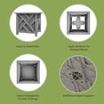 thumbnail image 2 of Pure Garden 15.5-Inch Outdoor Lattice Planter Box Plant Pot 2-Pack, Gray, 2 of 8
