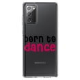 thumbnail image 1 of DistinctInk Clear Shockproof Hybrid Case for Galaxy Note 20 ULTRA (6.9" Screen) - TPU Bumper Acrylic Back Tempered Glass Screen Protector - Born to Dance, 1 of 3