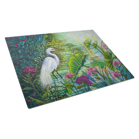 

Caroline s Treasures PPD3023LCB Testing the Waters Heron Glass Cutting Board Large PPD3023LCB 12H x 16W multicolor