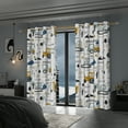 thumbnail image 3 of Lfeey Blackout Curtains for Kids Room Decor, Cartoon Engineered Excavator, 42x84 inch, 2 Panels, 3 of 6