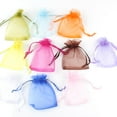 thumbnail image 2 of 50pcs 7x9 9x12 10x15 13x18cm Gift Organza Bags Drawable Wedding Party Decoration Gift Bags Display Packaging Jewelry Pouches light purple 9x12cm, 2 of 6