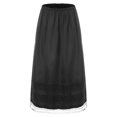 thumbnail image 5 of Miutii Women Satin Half Slip Lace Underskirt Long Petticoat Extender with Lace Trim Black 3XL, 5 of 8