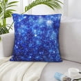 thumbnail image 5 of LNWH Decorative Pillow Covers, Blue Meteor Square Sofa Decorative Knit Pillow Case, 22"x22", 5 of 8