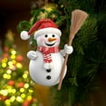 thumbnail image 2 of LanSuare Christmas Snowman Hanging Ornament, Acrylic Cute Snowman with Xmas Hat, Suitable for Xmas Tree, Holiday Party, Indoor Outdoor Hanging Decoration, 2 of 6