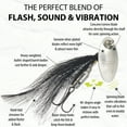 thumbnail image 2 of Panther Martin PMSS_9_SB Barrel Body SonicStreamer Spinners Fishing Lure - Silver/Black - 9 (3/8 oz), 2 of 3