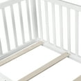 thumbnail image 6 of Miniyam Twin Size Floor Bed with High Safety Fence for Kids, White, 6 of 7