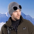 thumbnail image 5 of HJYCHN Winter Hats for Women Windproof Goggles Knitted Ski Hat Lined Warm Wool Cap for Men and Women Winter Hat Grey One Size, 5 of 5
