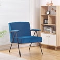 thumbnail image 2 of Tabaray Modern Accent Chairs Set of 2 Mid-Century Armchair Living Room Chairs Leisure Chair with Metal Legs Reception Side Chairs for Living Room Bedroom Office (Blue), 2 of 12