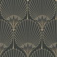 thumbnail image 4 of Papier Peint Gris Audacieux Art Déco à Motif d'Éventail R8372, 4 of 4