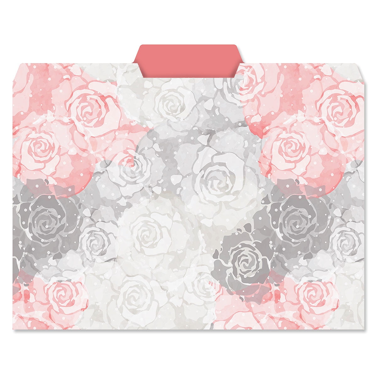 Current Charcoal & Coral File Folders Value Pack, Decorative, Set of 24, Staggered Tabs, 9.5 x 11.75