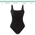 thumbnail image 2 of Trajes de baño de una pieza con realce y acolchado vintage para mujer Trajes de baño con control de barriga Trajes de baño de talla grande (negro) Zhivalor BST3003546-2, 2 of 5