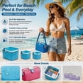 thumbnail image 5 of Waterproof Silicone Beach Tote Bag, Foldable Leakproof Reusable Handbag for Pool, Beach, Camping, Hiking, Travel and Everyday Use-S, 5 of 9