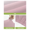 thumbnail image 4 of Pink White Ombre Bar Stool Covers Set of 6, Pink Gradient Color Modern Abstract Art Stretch Washable Bar Chair Covers with Backs, Removable Pub Counter Height Chair Cover for Kitchen Dining Room Cafe, 4 of 7