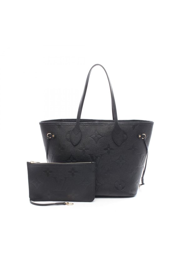 Pre-Owned Louis Vuitton Neverfull MM Tote Bag Handbag Leather Monogram Empreinte Women's Black...