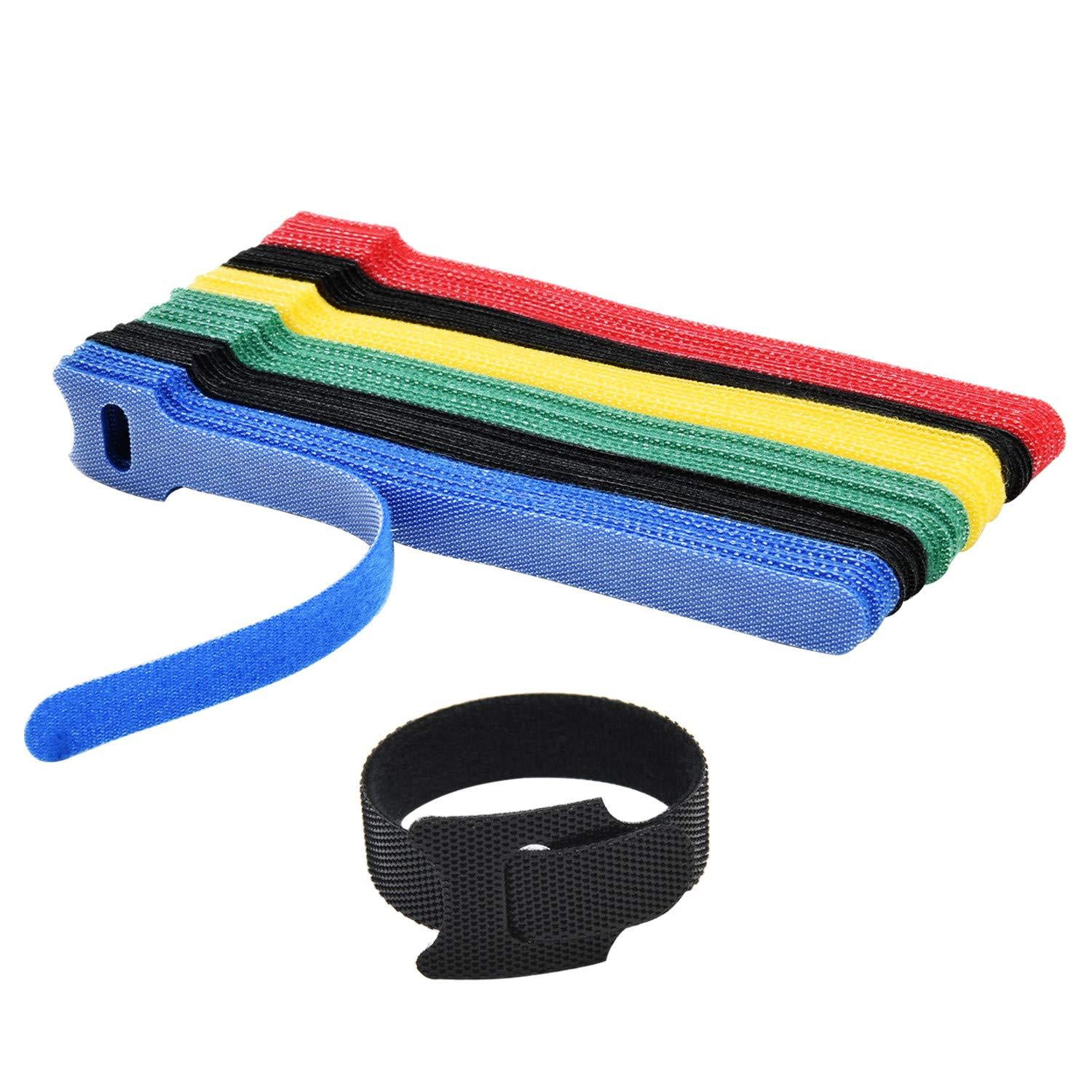 Hmrope 60PCS Reusable Fastening Cable Ties, 6Inch Adjustable Cord Ties