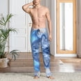 thumbnail image 2 of Mens Pajama Pants, Icy Blue Dragon in Snow Soft Sleep & Lounge Pants for Men, Cuteness Casual PJ Bottoms Pants with Pockets, 2 of 7