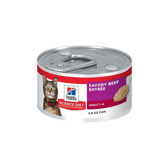 Hill's Science Diet Savory Beef Wet Cat Food, 2.9oz Can 24pk