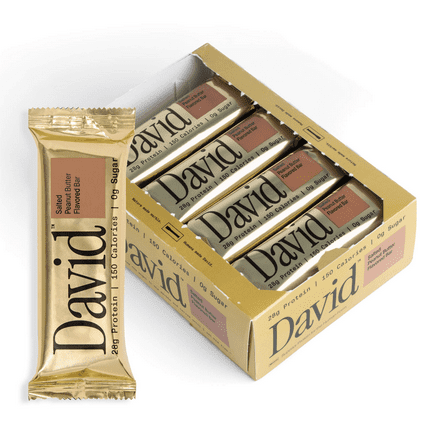 David High Protein Bars, Salted Peanut Butter - 28g Protein - 12ct