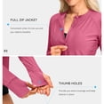thumbnail image 6 of Feancey Sun Hoodie for Women with Pockets Thumb Hole Long Sleeve Athletic Jackets Slim Fit Quick Dry Hiking Hooded Jacket Summer Workout Tops Hot Pink S, 6 of 8