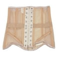 thumbnail image 4 of KHONTS,Underbust Corsets Belt for Women Mesh Lace-Up Boned Waist Cincher Shapewear for Weddings & Going Out Beige L, 4 of 6
