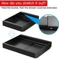 thumbnail image 3 of Expandable Slide Out Cabinet Organizer Shelf with Adhesive Film - For Kitchen, Pantry, Bathroom Storage, 3 of 8