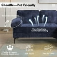 thumbnail image 4 of ZHOUB Modern Reversible L-Shape Chenille Sectional Sofa w/ Chaise, 3-Seat Corner Couch,Blue, 4 of 19