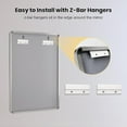thumbnail image 4 of 20”X30” Gold Bathroom Mirror, Rounded Rectangle Gold Frame Mirror, Brushed Gold Bathroom Vanity Mirror Wall-Mounted, Anti-Rust, Hangs Horizontally or Vertically, 4 of 5