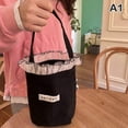 thumbnail image 1 of Spring And Summer Small Bag Portable Canvas Carry Storage Handbag With Lace Trim, 1 of 4