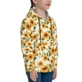 thumbnail image 3 of Fotbe Classical Cute Sunflower Pattern Youth Pullover Hooded Sweatshirt, Boys Hoodie, Kangaroo Pocket Hoodie for Kids Girls -Small, 3 of 6