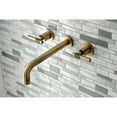 thumbnail image 2 of Kingston Brass KS8023ML Milano Two-Handle 3-Hole Wall Mount Roman Tub Faucet in Antique Brass, 2 of 7