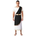 thumbnail image 2 of TiaoBug Robe Gothique Grecque Ancienne pour Hommes, Décoration Dorée Rétro, Longue Robe Noire TTG, 2 of 6