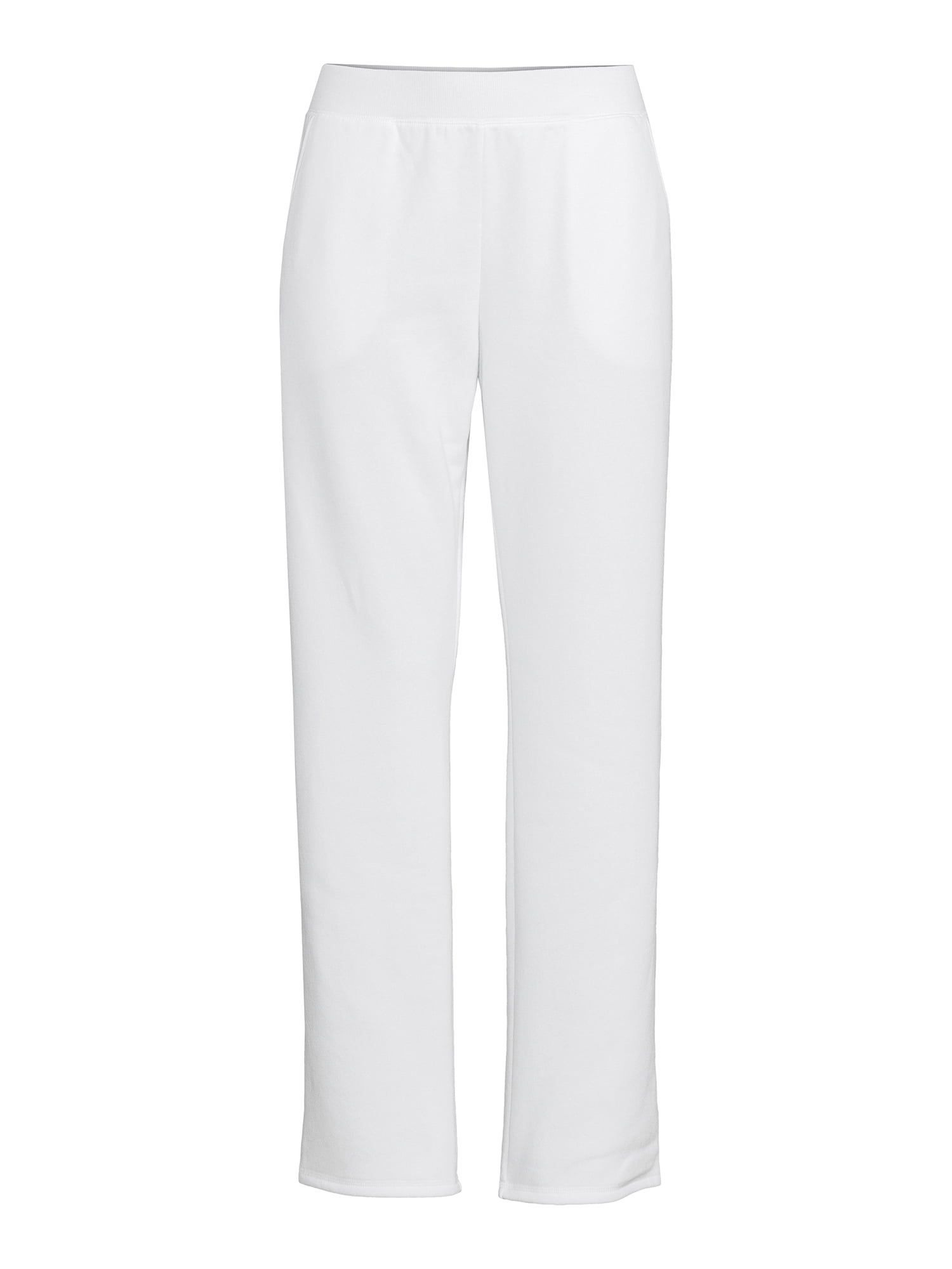 Time & Tru Women's Fleece Straight Leg Pants with Pockets