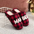 thumbnail image 6 of Cow Fuzzy Scuff Slippers Womens Soft Comfy Memory Foam Non- Indoor House Shoes Red2 45, 6 of 7