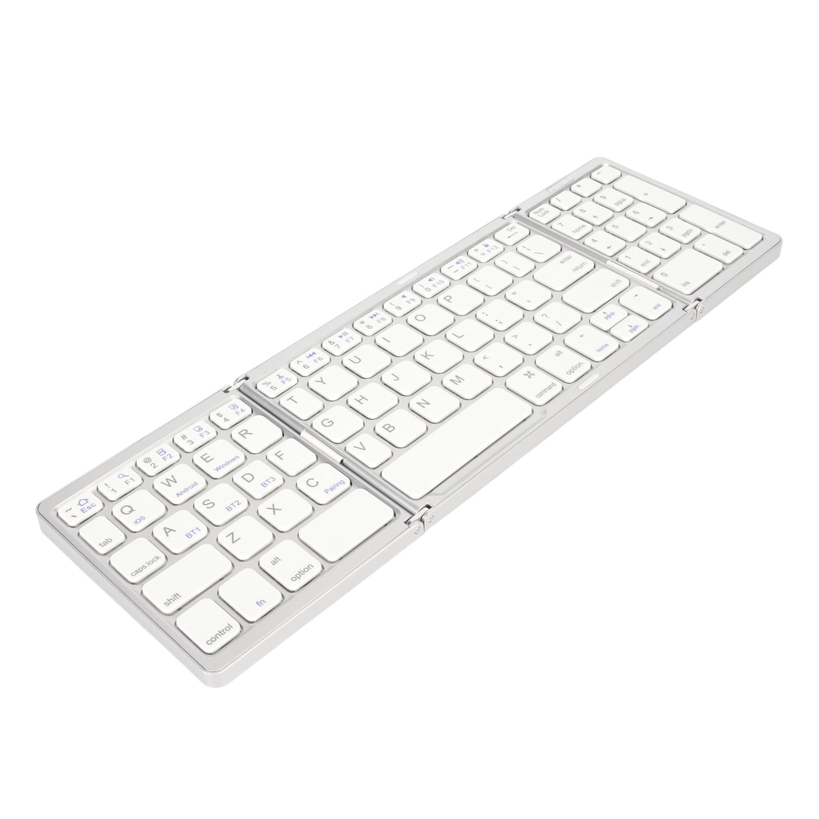 Foldable Keyboard, Triple Folding Portable Wireless Keyboard, Full Size