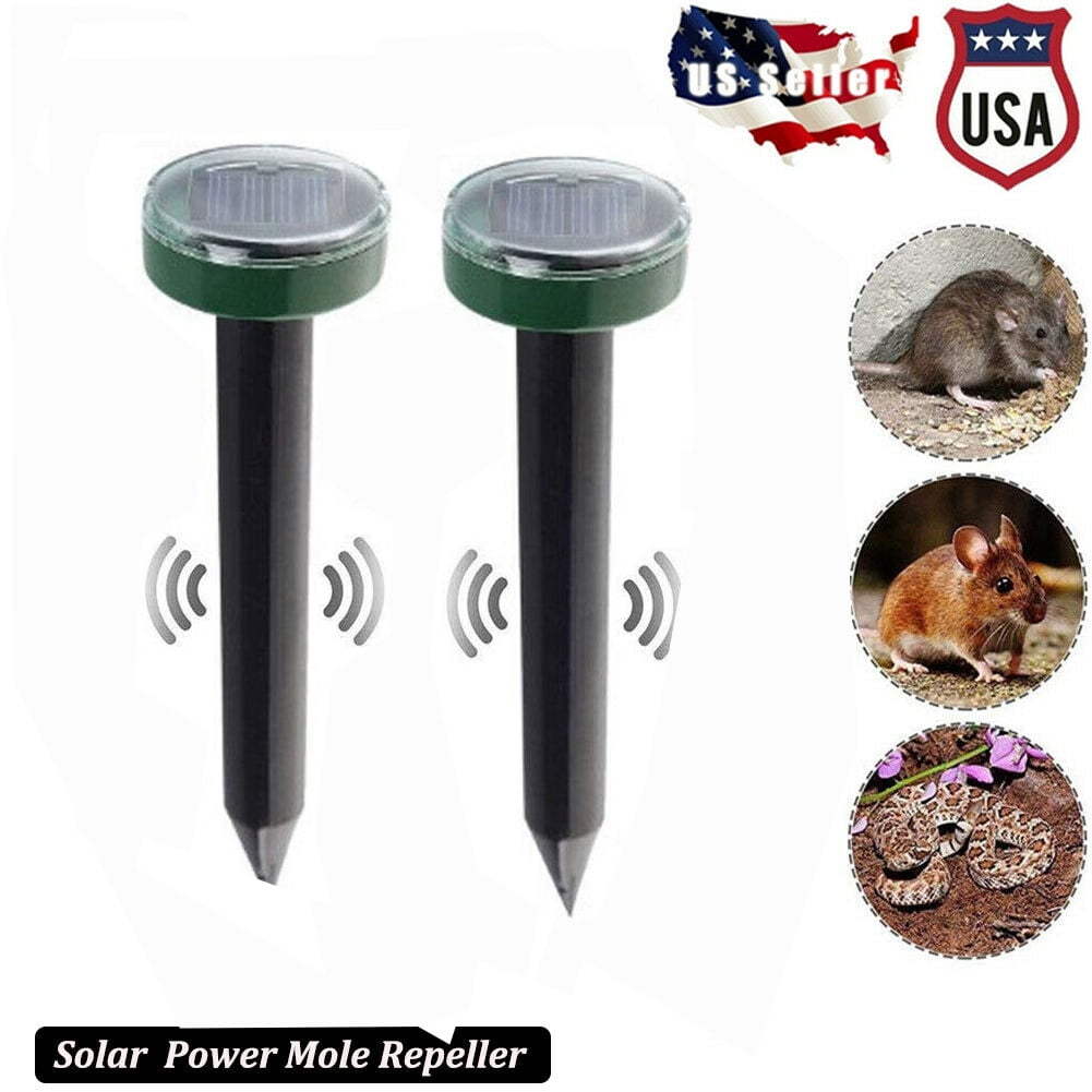 Harddo Solar Power Ultrasonic Animal Repeller Battery Operated Outdoor Waterproof Pest RepellentDeterrent for Snake Mouse Rodent