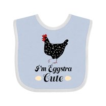 Inktastic Chicken Lover Eggstra Cute Girls Baby Bib