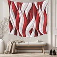 thumbnail image 5 of Red White Moire Tapestry for Bedroom Wall Hanging Tapestry, Modern Abstract Art Ceiling Backdrop Tapestries Poster Blanket Wall Decor for Teens Room Living Room Dorm 59" x 79", 5 of 8