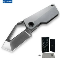 Tyger K7 EDC Folding Pocket Knife | Satin Finish Ultra Premium M390 Steel Blade | Titanium Alloy Handle | TG-KF9M3577