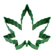 R&M International Marijuana Leaf 4" Cookie Cutter Green