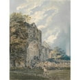 thumbnail image 2 of Thomas Girtin 15x18 Black Ornate Wood Framed Double Matted Museum Art Print Titled - Pluscardine Abbey, Elgin (ca. 1793), 2 of 5
