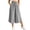 Gray, variant on Women's Flowy Wide Leg Capris Casual Loose High Elastic Waist Boho Cropped Trousers Summer Palazzo Capri Pants with Pockets