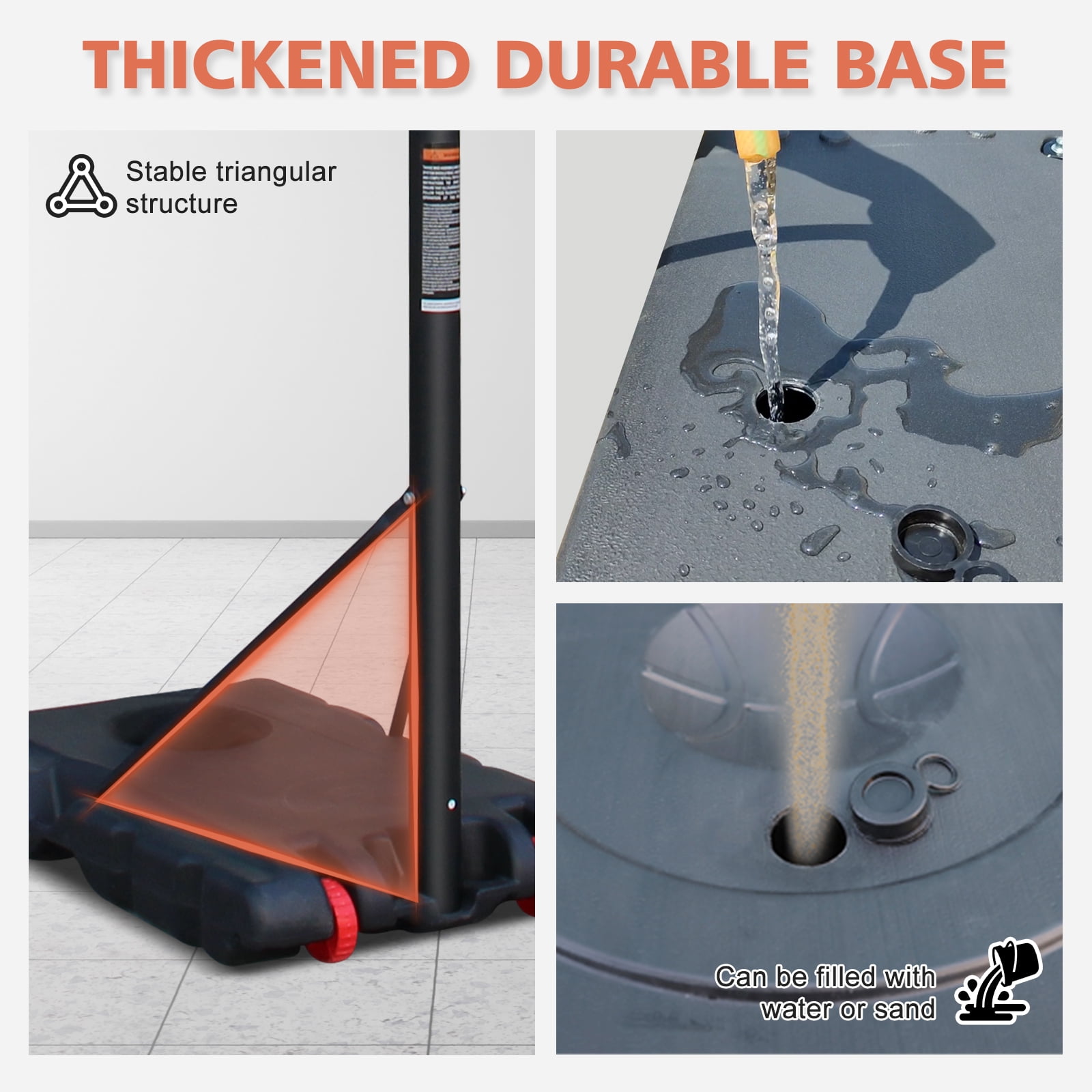 Adjustable Basketball Hoop, 5.7-10ft Height, Shatterproof Backboard, Portable Stand, Indoor & Outdoor