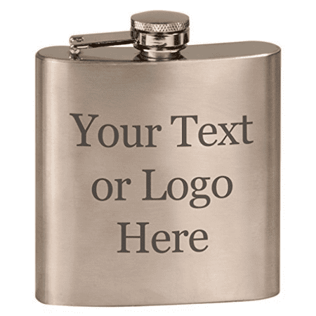 

Customized 3D Laser Engraved Personalized 6 oz. Stainless Steel Custom Flask (Steel Silver)