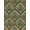 Teal Ochre Ivory, Pattern 4, variant on ODIKA 8'x10' Washable Area Rug Durable, Non-Slip Aesthetic Boho Jungle Motif With Palm Frond Accents Snake Tropical Refined for Living Room, Under Sectional, Family