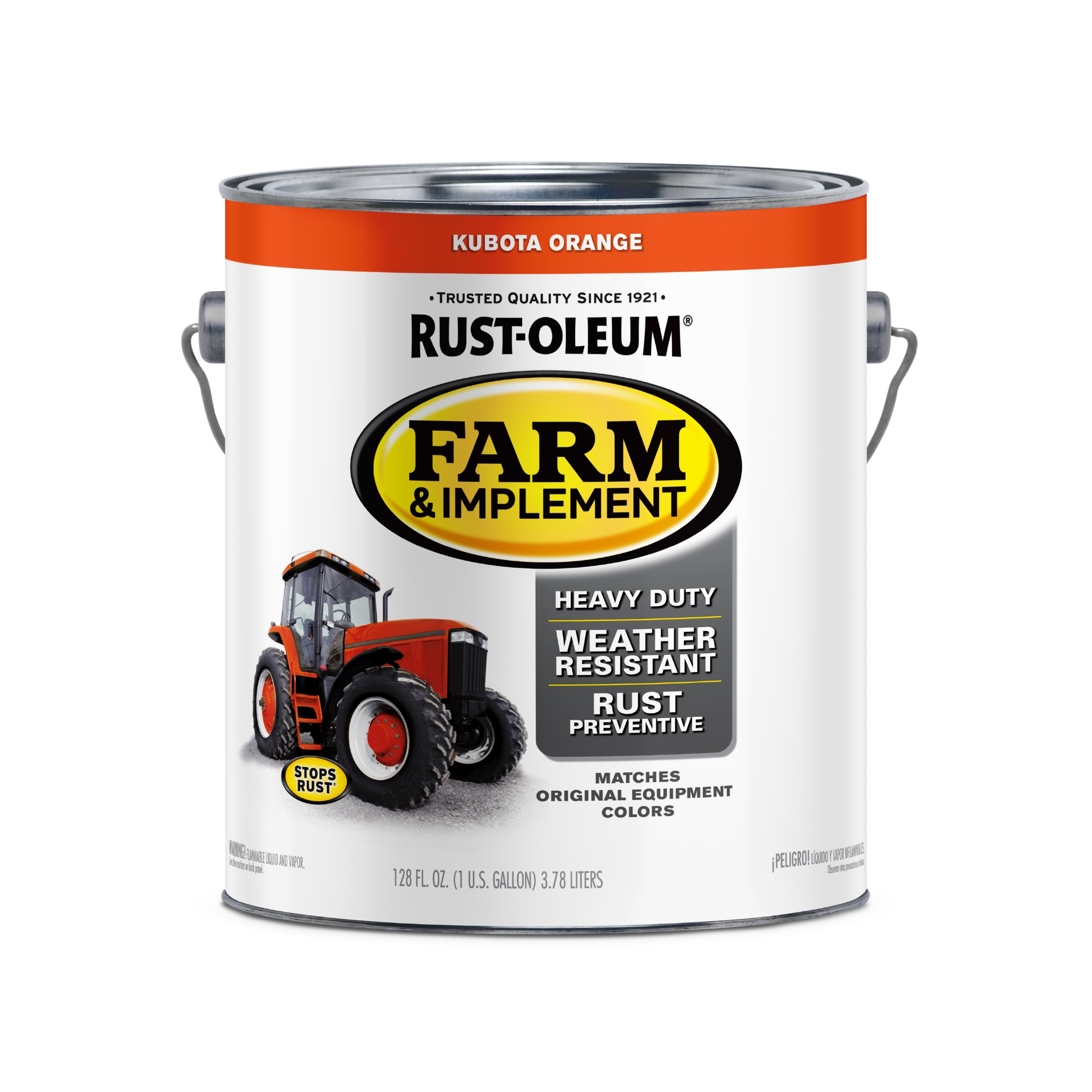 2 Pack, Kubota Orange , Rust-Oleum Specialty Gloss Farm and Implement Paint-280183, 1 gal