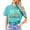Seafoam Shirt, variant on He Is Risen Christian Shirt for Women - Easter Faith Graphic Tee Blue Jean Shirt Adult 2XL