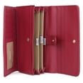 thumbnail image 2 of Julia Buxton Women's Bianca Wallet Vegan Leather, Red, 2 of 5