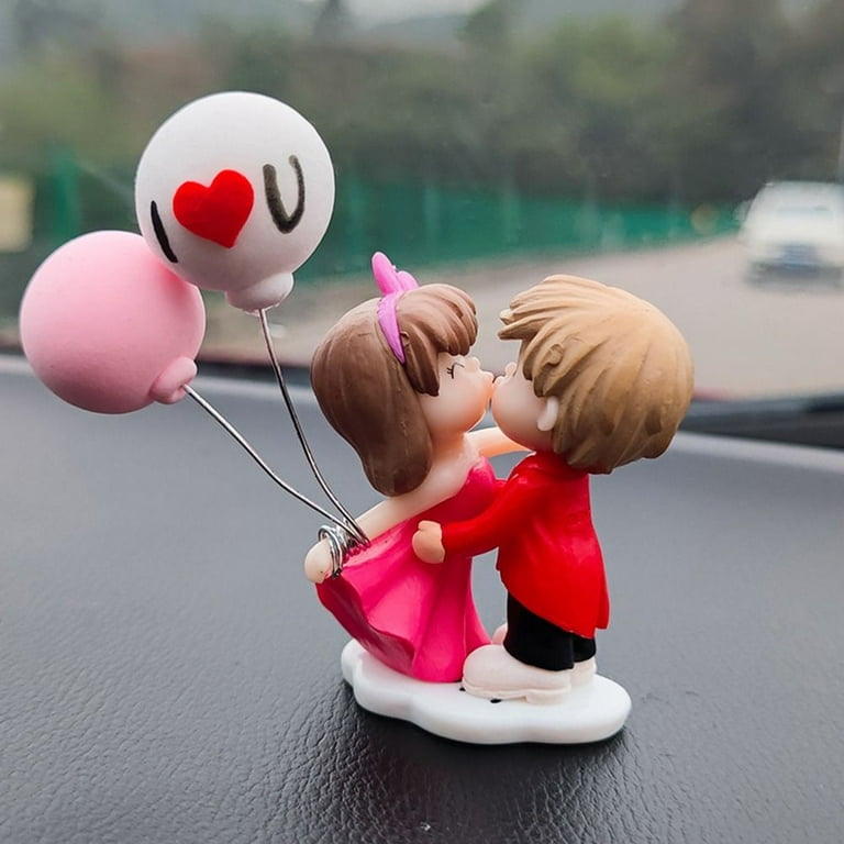 Home Anime Couples Girls Gifts Kiss Auto Interior Decoration Car Ornament  Model Dashboard Figurine Accessories Perfume Clip Ornaments D