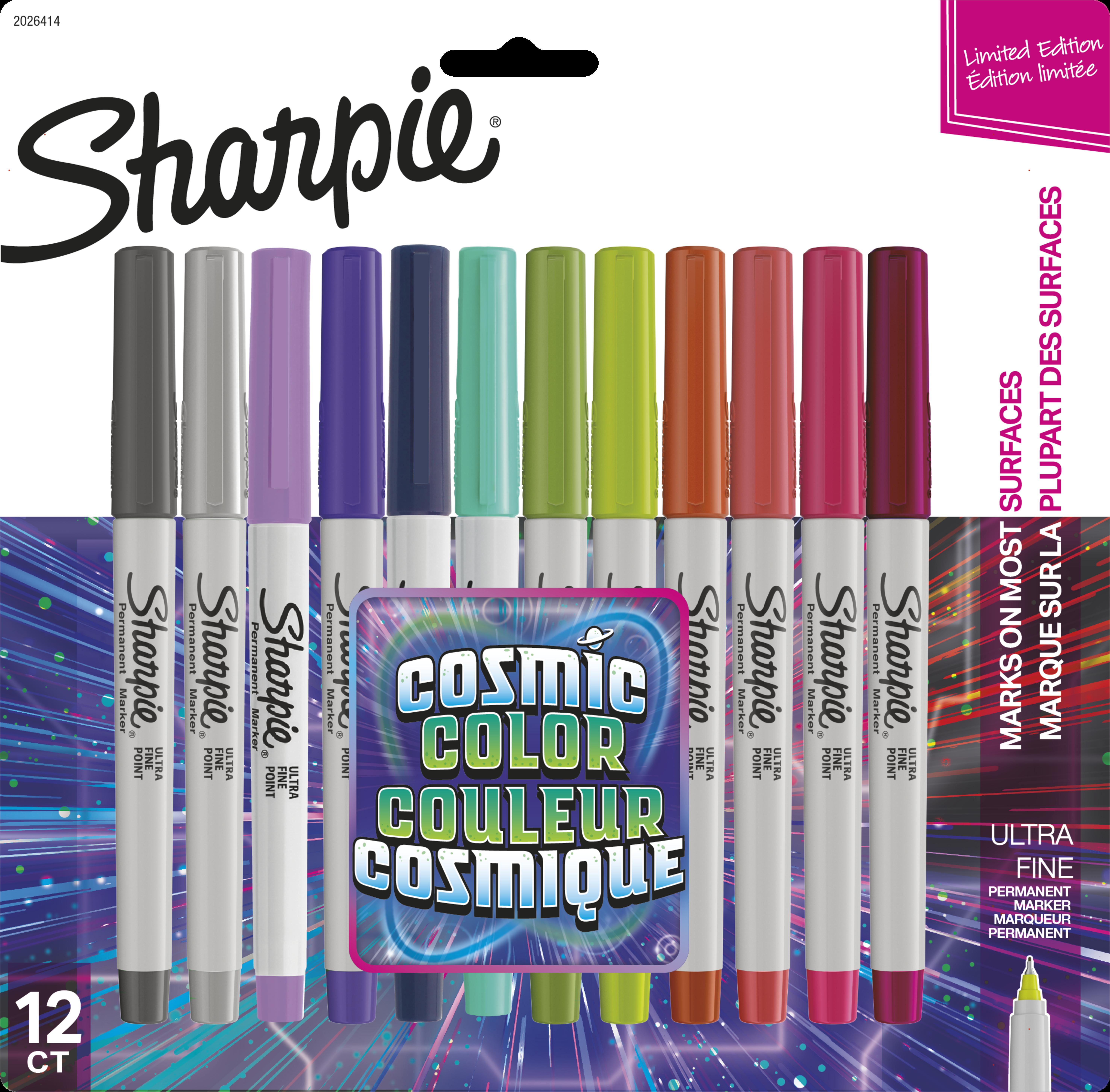 Sharpie Permanent Markers, Ultra Fine Point, Cosmic Colors ...